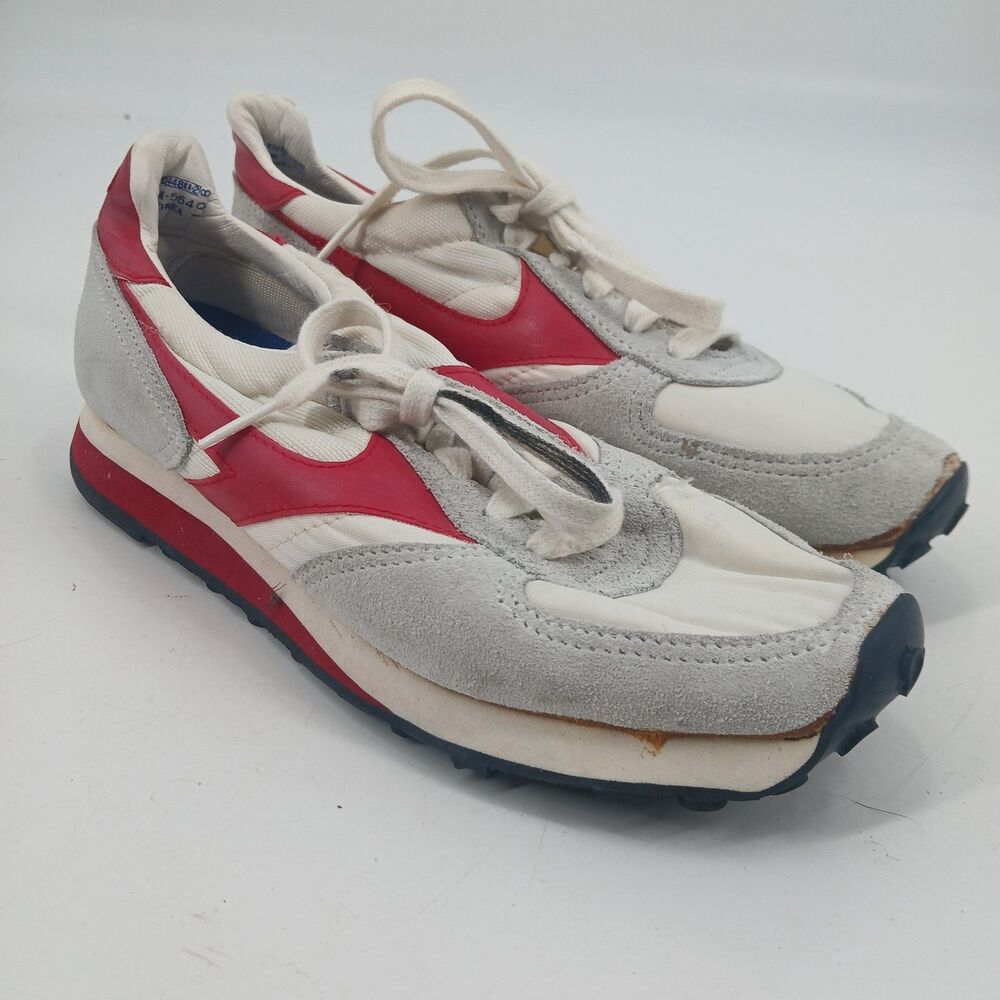 Vintage Brooks 440 Running Shoes Mens Size 7 Red White Blue Athletic Sneakers